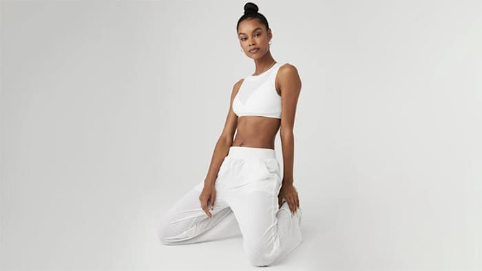 white mesh alo tracksuit olivia ponton